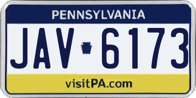 PA license plate JAV6173