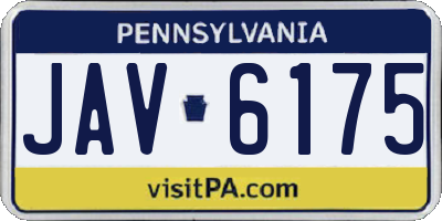 PA license plate JAV6175