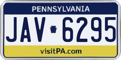 PA license plate JAV6295