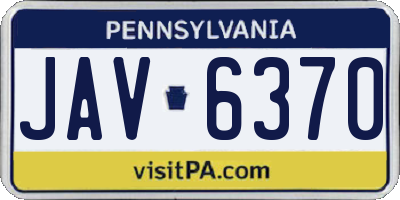 PA license plate JAV6370