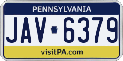 PA license plate JAV6379