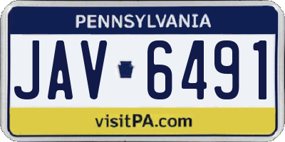 PA license plate JAV6491