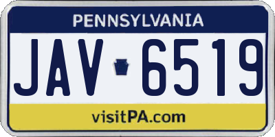 PA license plate JAV6519