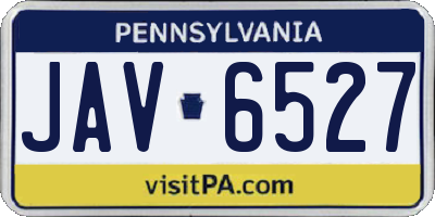 PA license plate JAV6527