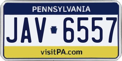 PA license plate JAV6557