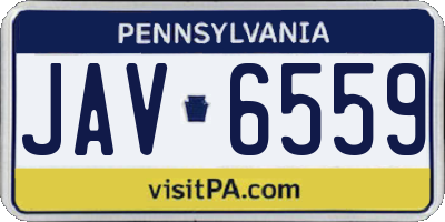 PA license plate JAV6559