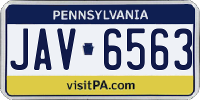 PA license plate JAV6563