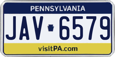 PA license plate JAV6579