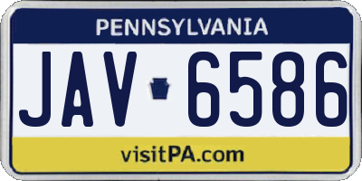 PA license plate JAV6586