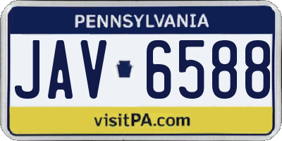 PA license plate JAV6588