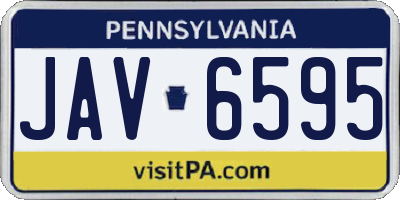 PA license plate JAV6595