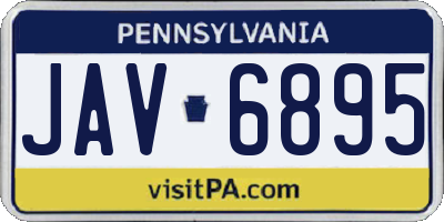 PA license plate JAV6895