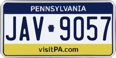 PA license plate JAV9057