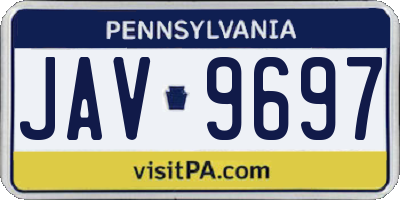 PA license plate JAV9697