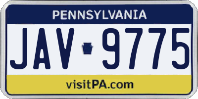 PA license plate JAV9775