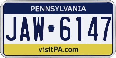 PA license plate JAW6147