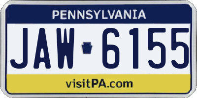 PA license plate JAW6155