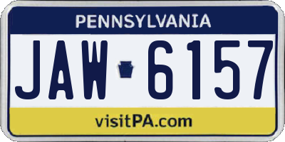 PA license plate JAW6157