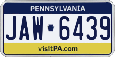 PA license plate JAW6439