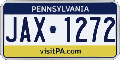 PA license plate JAX1272