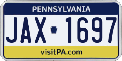 PA license plate JAX1697