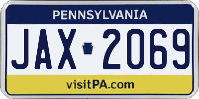 PA license plate JAX2069
