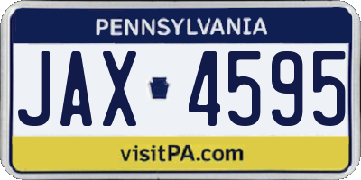 PA license plate JAX4595