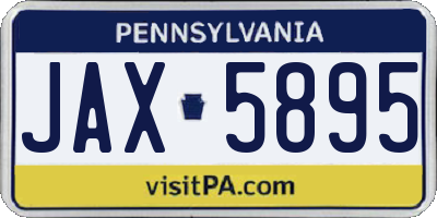 PA license plate JAX5895