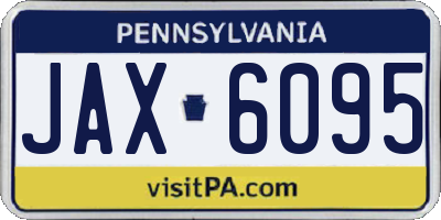 PA license plate JAX6095