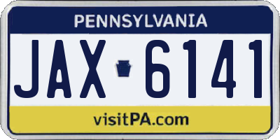 PA license plate JAX6141