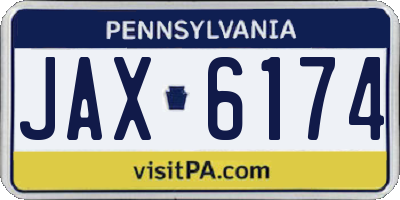 PA license plate JAX6174