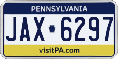 PA license plate JAX6297