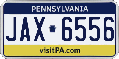 PA license plate JAX6556