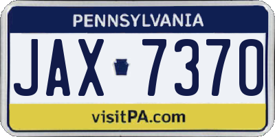 PA license plate JAX7370