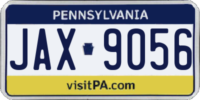 PA license plate JAX9056