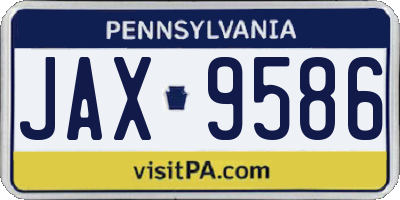 PA license plate JAX9586