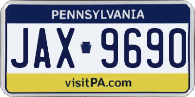 PA license plate JAX9690