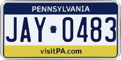 PA license plate JAY0483