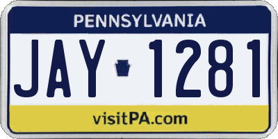 PA license plate JAY1281