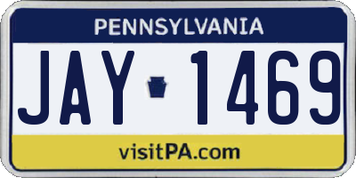 PA license plate JAY1469