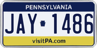 PA license plate JAY1486