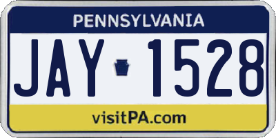 PA license plate JAY1528