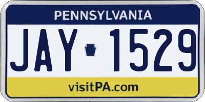 PA license plate JAY1529