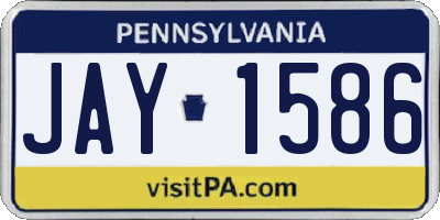 PA license plate JAY1586