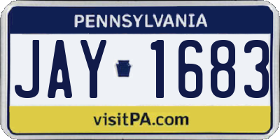 PA license plate JAY1683