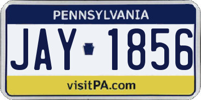 PA license plate JAY1856