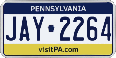 PA license plate JAY2264