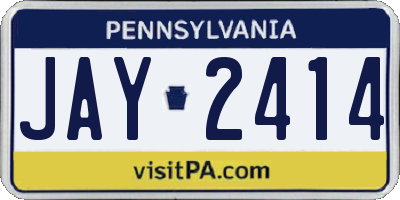 PA license plate JAY2414