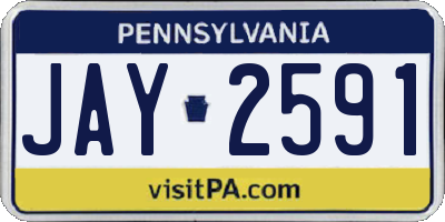 PA license plate JAY2591