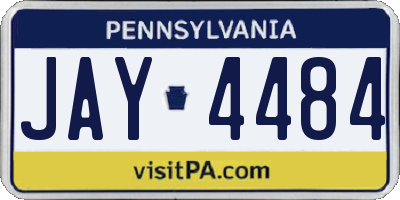 PA license plate JAY4484